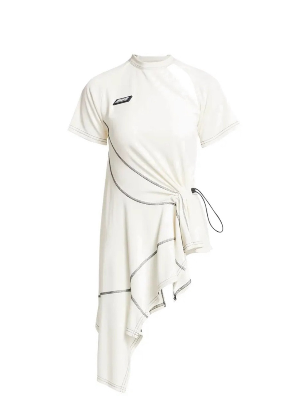 MONSE Cream Asymmetric Tunic with Side Drawcord - Picture 4 of 4